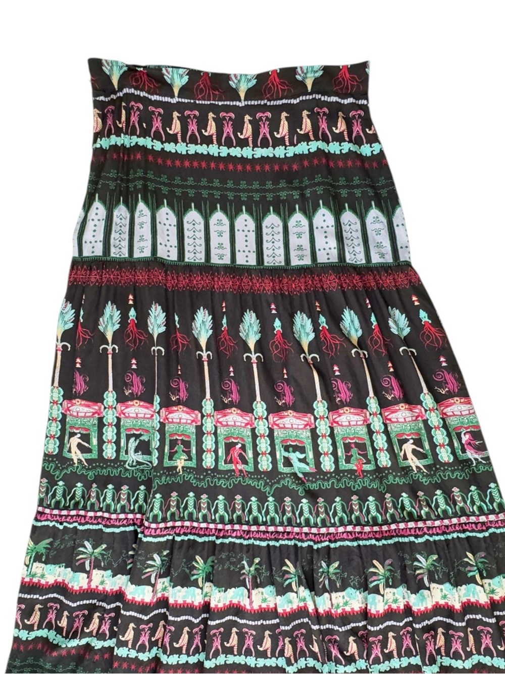 Emporio Sirenuse Positano Silk Maxi Skirt | IT 48 - Picture 4 of 9